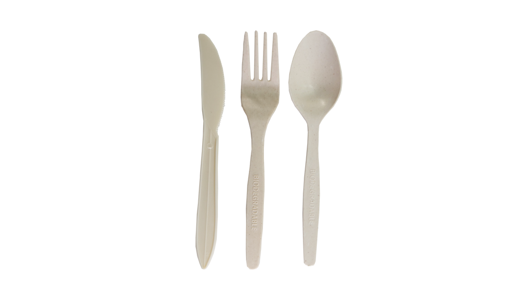 HARSHU Eco-Friendly Cornstarch 6.5” Disposable Fork Set (100 per pack)