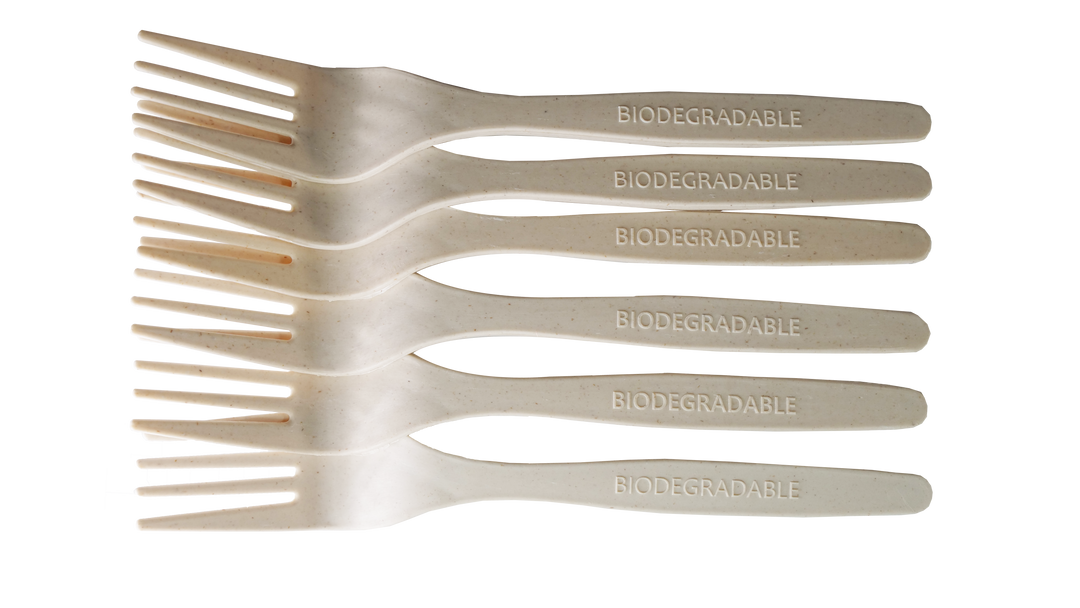 HARSHU Eco-Friendly Cornstarch 6.5” Disposable Fork Set (100 per pack)