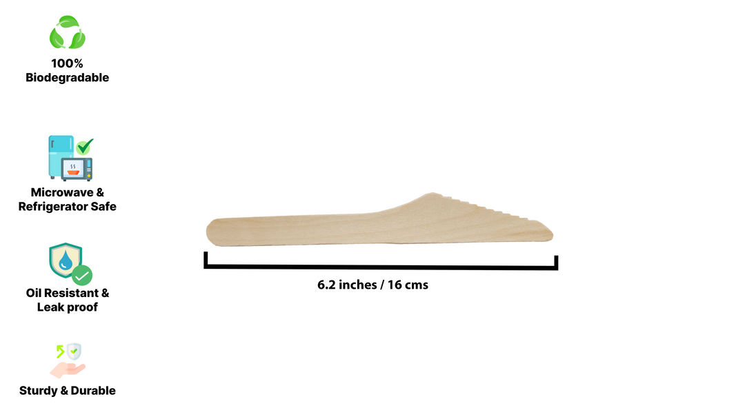 HARSHU Disposable Wooden Knife Set (100 per pack)