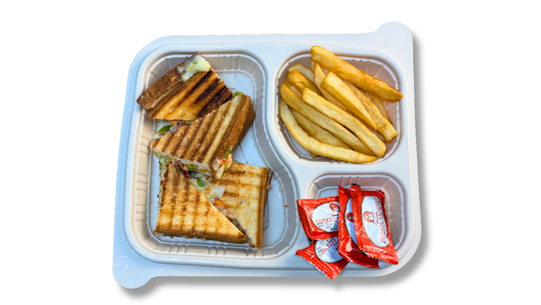 Harshu Cornstarch Plates with Lids - 3 Compartment, 10 Pack