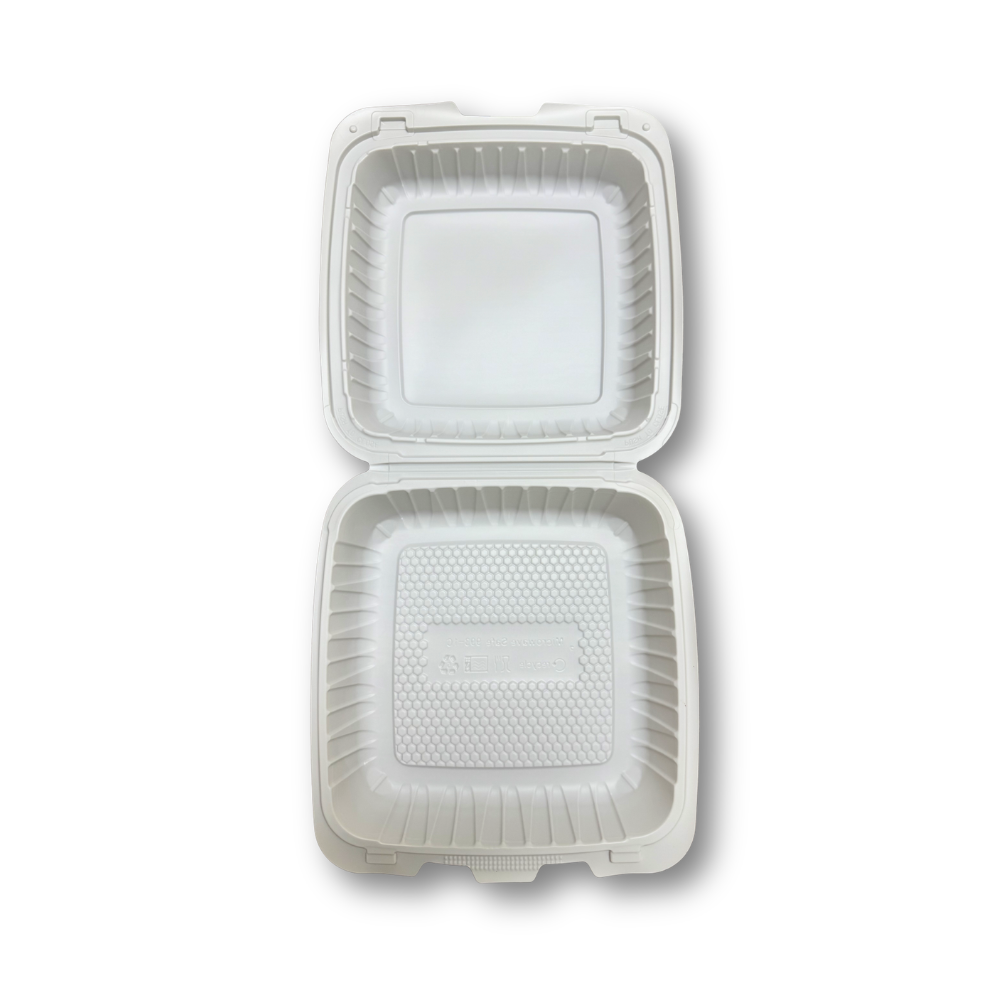 Clamshell Meal Tray 9x9 Inches - 50 Pack