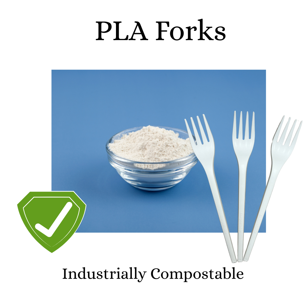 PLA Forks - 500 Count for Restaurants, Picnics, and Schools