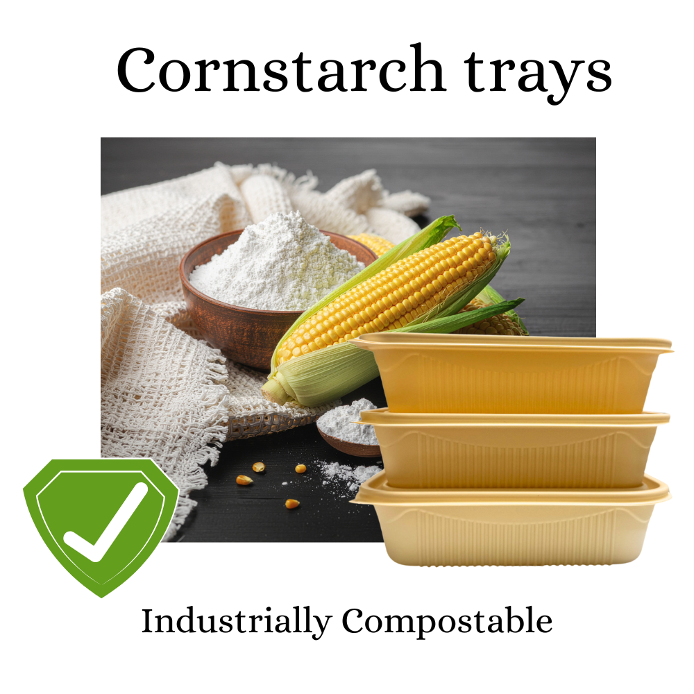 Rectangular Meal Tray 850 ML with Lids - 50 Pack