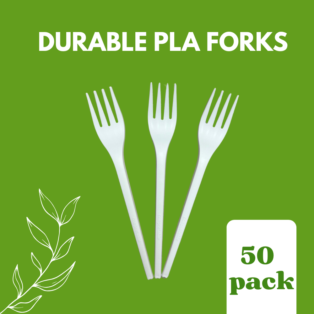 PLA Forks - 500 Count for Restaurants, Picnics, and Schools