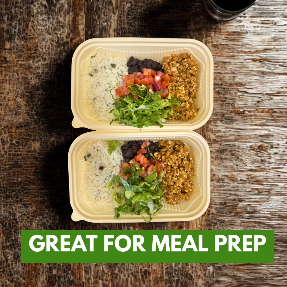 Rectangular Meal Tray 850 ML with Lids - 50 Pack