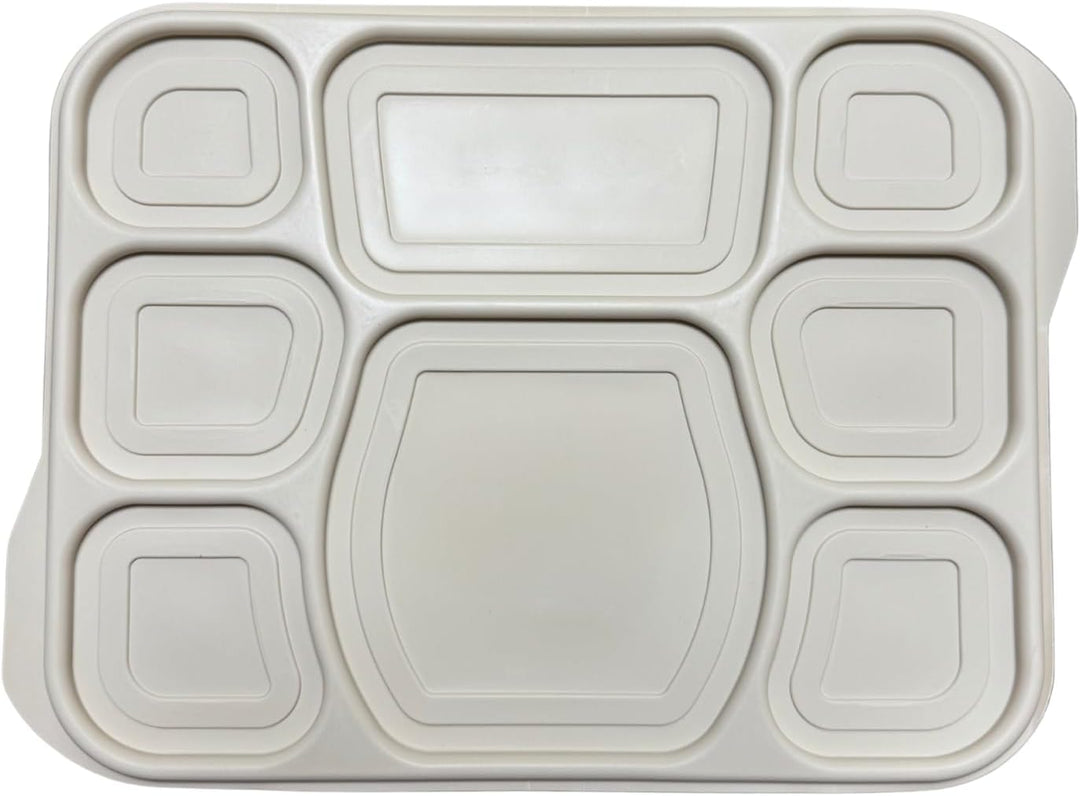 Harshu Cornstarch Plates with Lids - 8 Compartment, 10 Pack