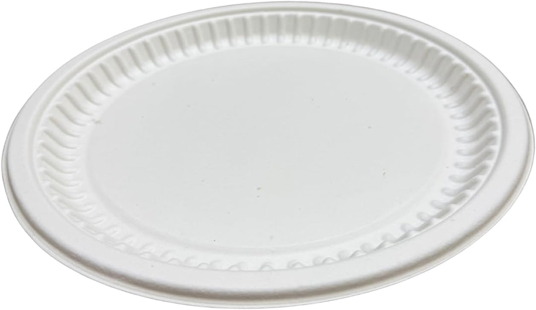 Harshu Round Sugarcane Plates - 10 Inch, 25 Per Pack