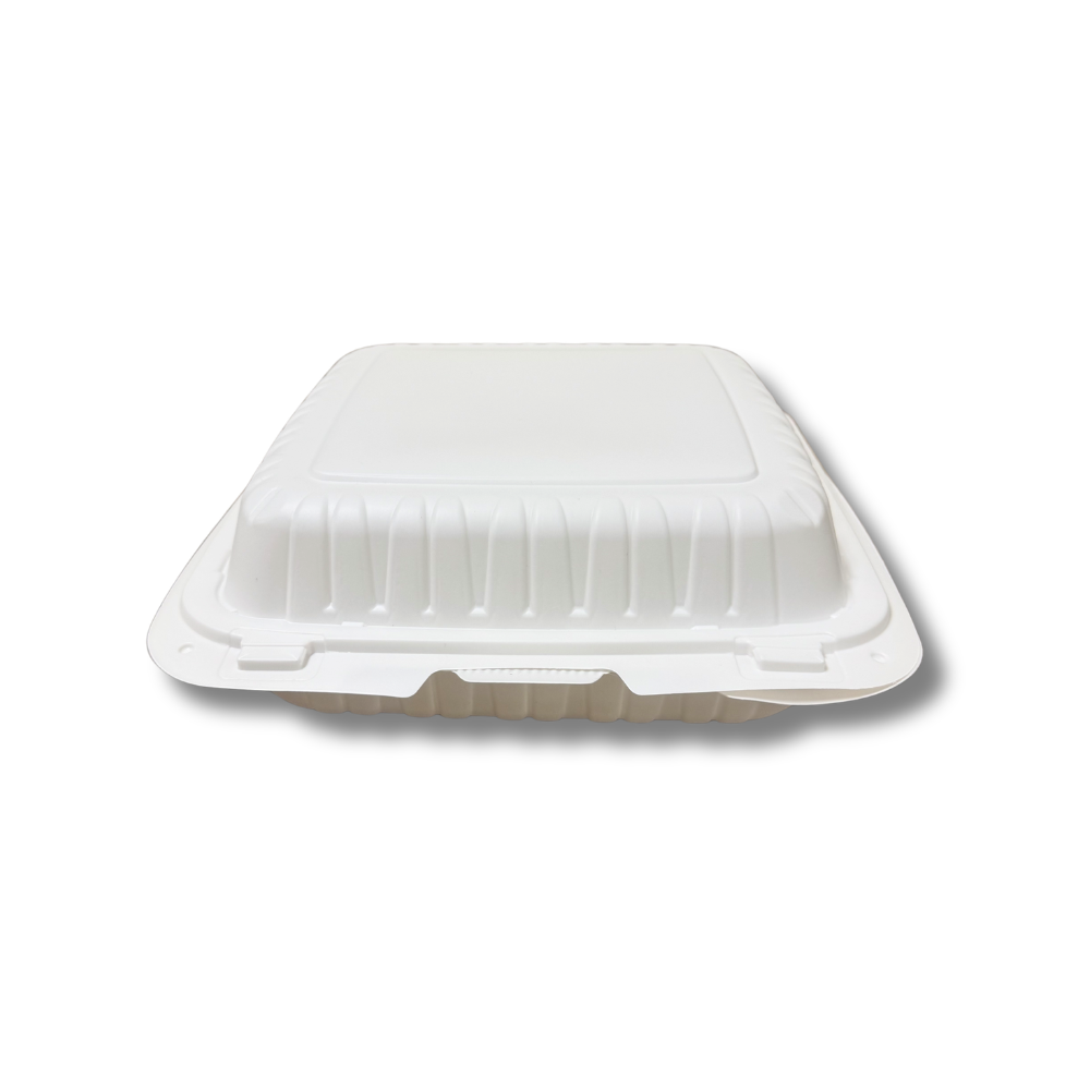 Clamshell Meal Tray 9x9 Inches - 50 Pack