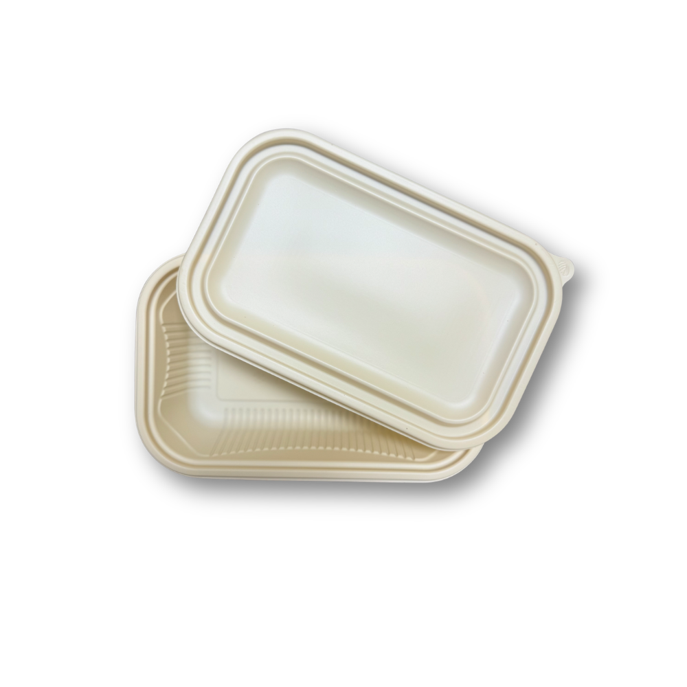 Rectangular Meal Tray 850 ML with Lids - 50 Pack